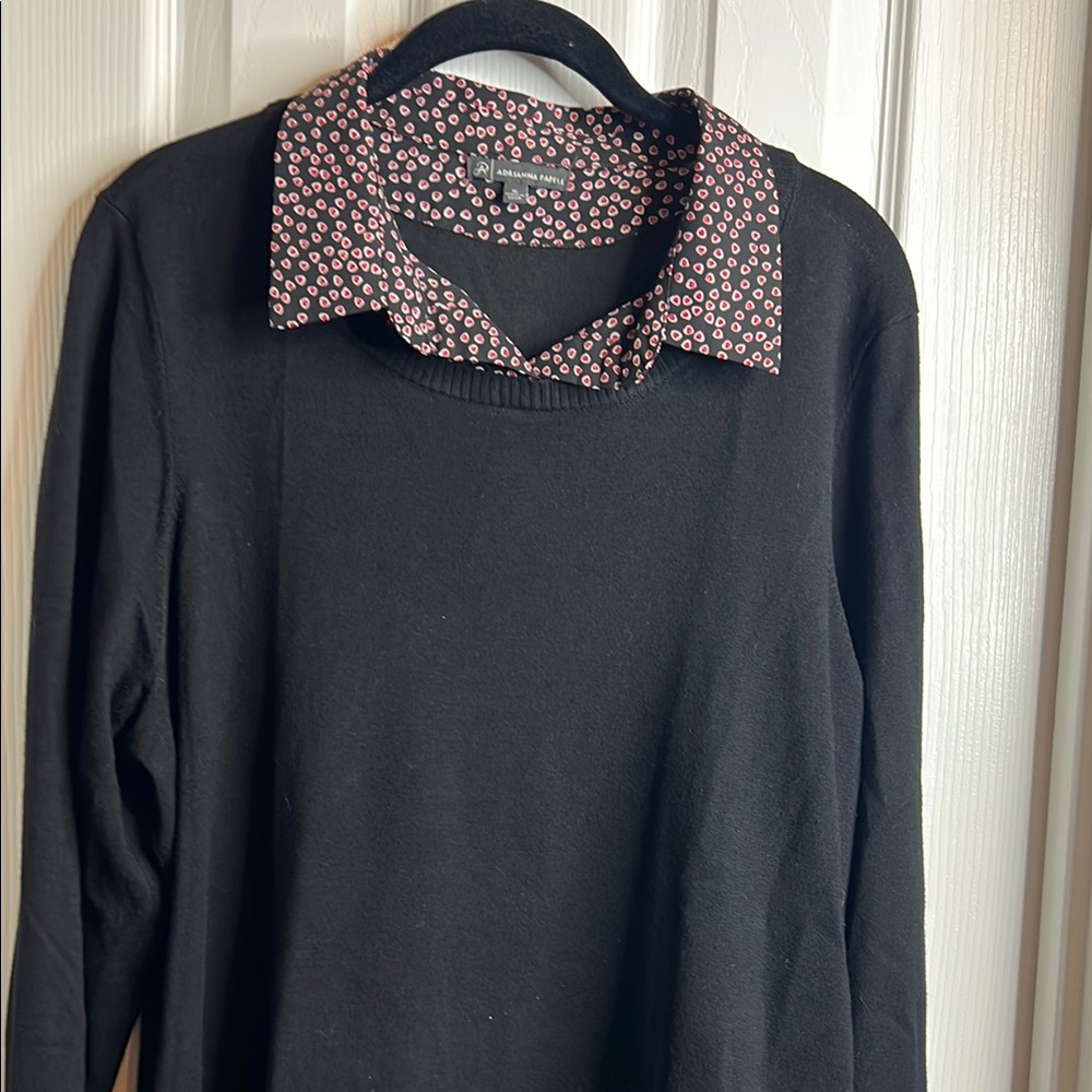 Black Long Sleeve sweater Blouse - Picture 3 of 5